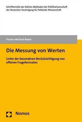 Cover for Bader · Die Messung von Werten (Book) (2016)