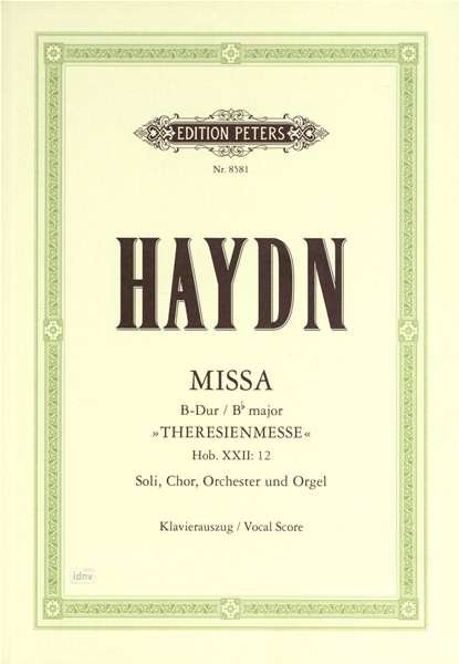 Cover for Haydn · Mass in B flat 'Maria-Theresia Mass' Hob.XXII/12 (Sheet music) (2001)