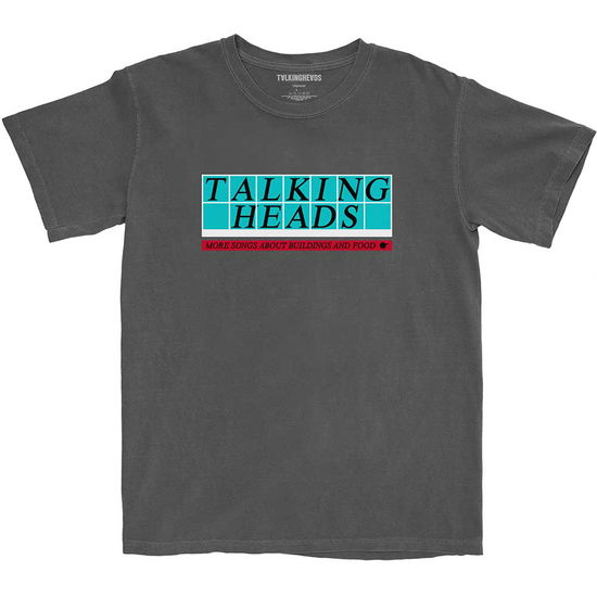 Cover for Talking Heads · Talking Heads Unisex T-Shirt: Tiled Logo (Charcoal Grey) (T-shirt)