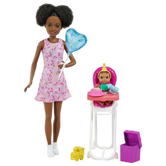 Mattel - Barbie Skipper Babysitter Speelset - Zwart Haar - Mattel - Merchandise - Barbie - 0887961909616 - November 1, 2020