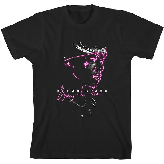 Cover for Kodak Black · Kodak Black Unisex T-Shirt: Neon Outline (Black) (T-shirt) [size S] [Black - Unisex edition] (2021)