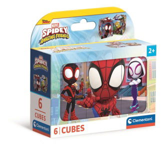 Cover for Clementoni · Puslespil Spidey, 6 cubes (Puslespil) (2024)