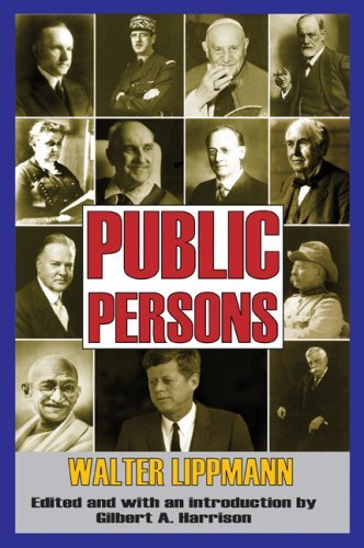 Cover for Walter Lippmann · Public Persons (Paperback Book) (2010)
