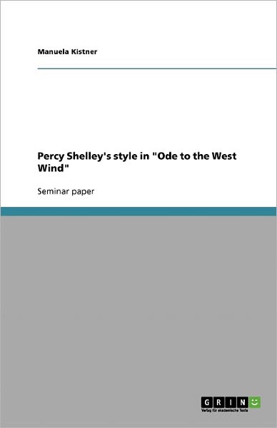 Cover for Kistner · Percy Shelley's style in (Buch) (2008)