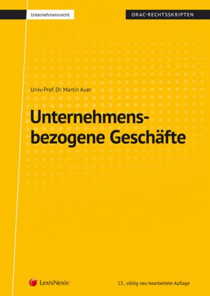 Unternehmensbezogene Geschäfte (Sk - Auer - Książki -  - 9783700771616 - 