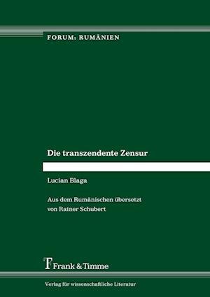 Cover for Blaga · Die transzendente Zensur (Bok)
