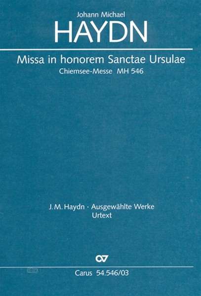 Cover for M. Haydn · Missa i.honorem,KA.CV54.546/03 (Book)