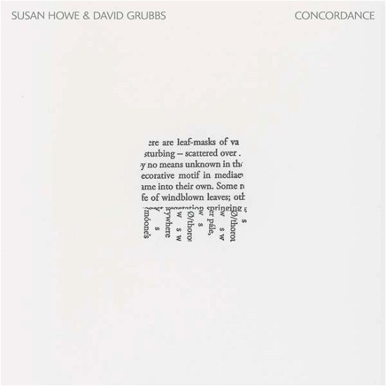 Concordance - Susan Howe & David Grubbs - Musik - BLUE CHOPSTICKS - 0781484703617 - 10. september 2021
