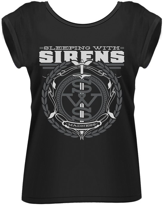 Crest -m-girlie / Black / Rolled Sleeve - Sleeping with Sirens =t-s - Merchandise - PHDM - 0803341469617 - April 30, 2015