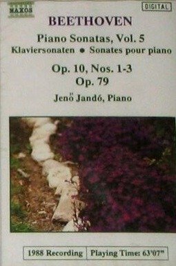 Cover for Ludwig Van Beethoven  · Piano Sonatas, Vol. 5 - Op. 10, Nos. 1 -3, Op. 79 (Audiocassetta) (Kassette)