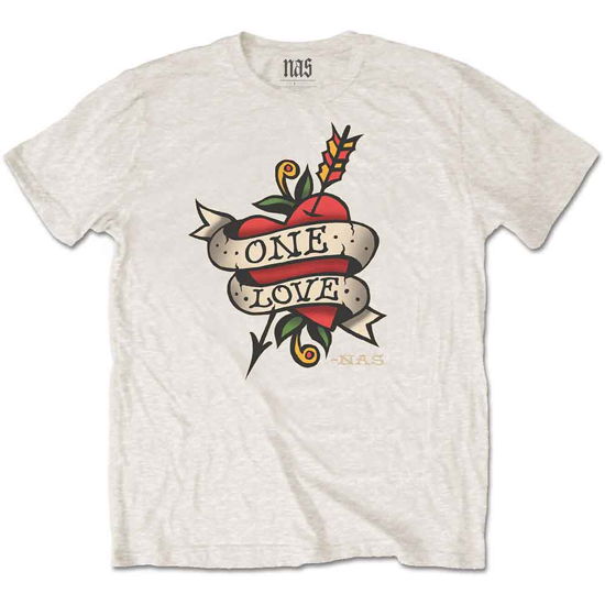 Cover for Nas · Nas Unisex T-Shirt: Love Tattoo (Natural) (T-shirt) [size M] [Neutral - Unisex edition] (2018)