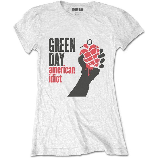 Green Day Ladies T-Shirt: American Idiot - Green Day - Merchandise -  - 5056170686617 - 