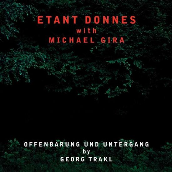Offenbarung Und Untergang - Donnes,etant & Gira,michael - Musikk - MUNSTER - 8435008837617 - 9. februar 2018