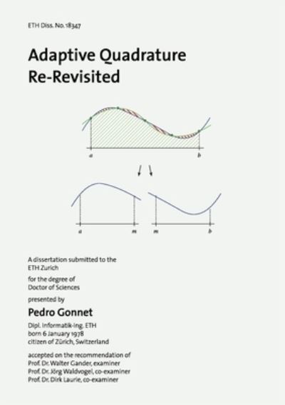 Cover for Pedro Gonnet · Adaptive Quadrature Re-Revisited (Book) (2009)