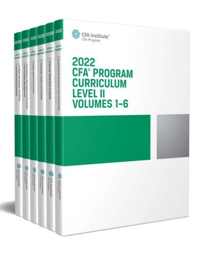Cover for CFA Institute · 2022 CFA Program Curriculum Level II Box Set (Paperback Bog) (2021)