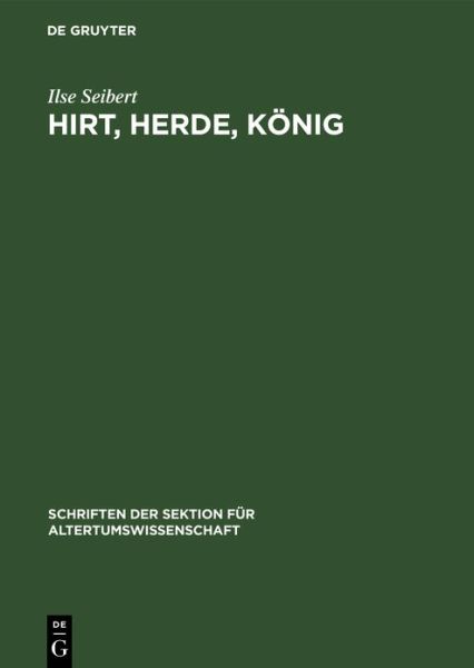 Cover for Ilse Seibert · Hirt, Herde, König (Book) (1970)