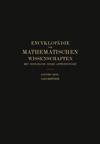 Cover for W. Fr. Meyer · Encyklopadie der Mathematischen Wissenschaften mit Einschluss ihrer Anwendungen (Paperback Book) (1921)