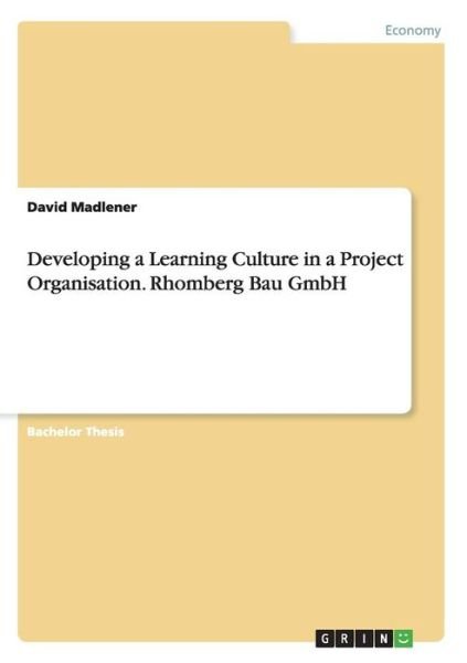 Cover for Madlener · Developing a Learning Culture (Book) (2016)