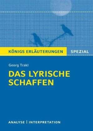 Cover for Georg Trakl · Trakl. Das Lyrische Schaffen (Book)
