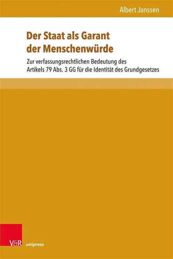 Cover for Janssen · Der Staat als Garant der Mensch (Book) (2019)