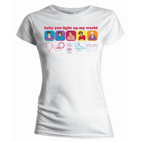 One Direction Ladies T-Shirt: Line Drawing (Skinny Fit) - One Direction - Fanituote - Global - Apparel - 5055295350618 - 