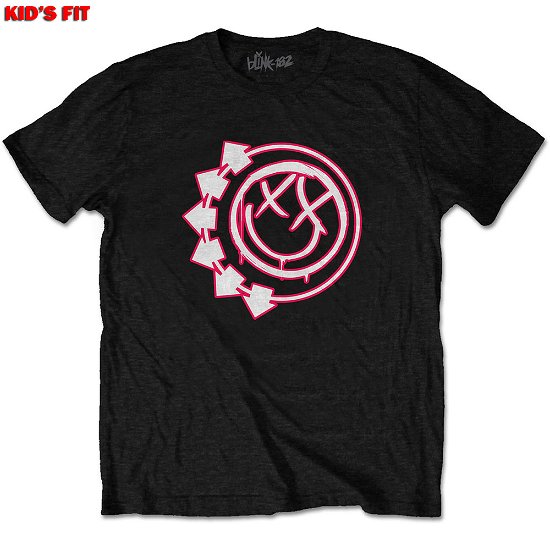 Cover for Blink-182 · Blink-182 Kids T-Shirt: Six Arrow Smile (9-10 Years) (T-shirt) [size 9-10yrs] [Black - Kids edition]