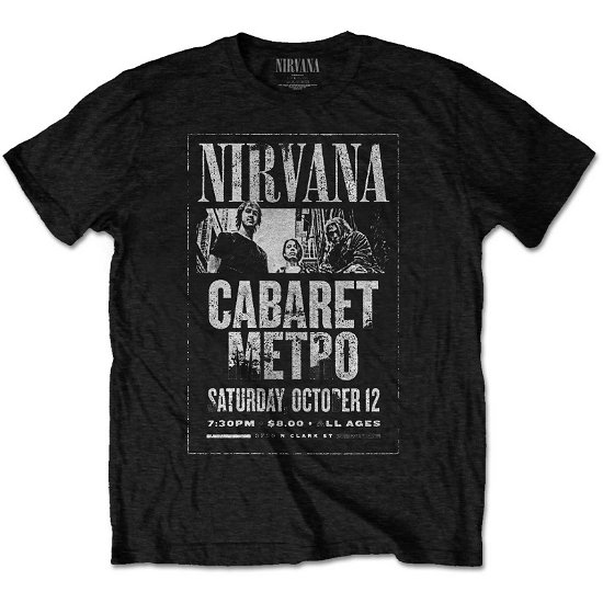 Nirvana Unisex T-Shirt: Cabaret Metro - Nirvana - Koopwaar -  - 5056561052618 - 