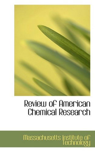 Cover for Massachusetts Institute of Technology · Review of American Chemical Research (Paperback Book) (2008)