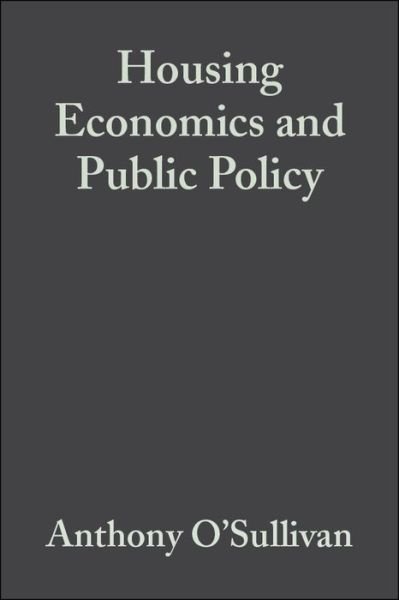 Cover for T O'Sullivan · Housing Economics and Public Policy - Real Estate Issues (Paperback Book) (2002)