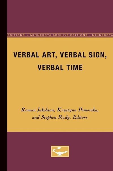 Cover for Roman Jakobson · Verbal Art, Verbal Sign, Verbal Time (Pocketbok) (1985)