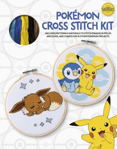 PokeMon Cross Stitch Kit: Includes Patterns and Materials to Stitch Pikachu & Piplup, & Evee, and Charts for 16 Other PokeMon Projects - Maria Diaz - Książki - David & Charles - 9781446310618 - 23 stycznia 2024