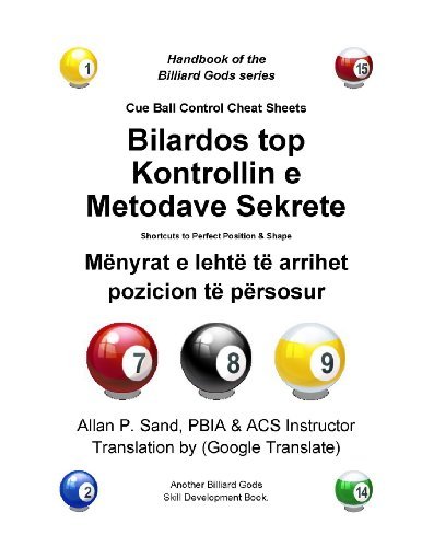 Cover for Allan P. Sand · Cue Ball Control Cheat Sheets (Albanian): Shortcuts to Perfect Position and Shape (Paperback Book) [Albanian edition] (2012)
