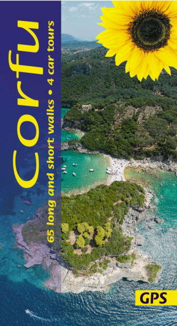 Cover for Corfu Sunflower Walking Guide: 65 long and short walks and 4 car tours (Paperback Book) (2025)