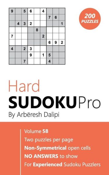 Hard Sudoku Pro - Arberesh Dalipi - Książki - Createspace Independent Publishing Platf - 9781976510618 - 18 września 2017