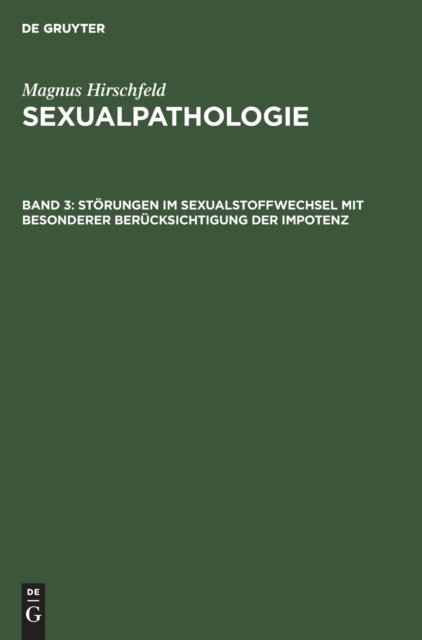 Cover for No Contributor · Strungen Im Sexualstoffwechsel Mit Besonderer Bercksichtigung Der Impotenz (Hardcover Book) (2020)