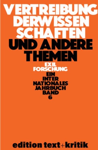 Cover for No Contributor · Vertreibung Der Wissenschaften Und Andere Themen (Paperback Bog) (1989)
