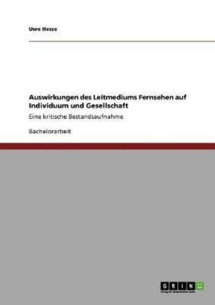 Cover for Hesse · Auswirkungen des Leitmediums Fern (Book) [German edition] (2013)