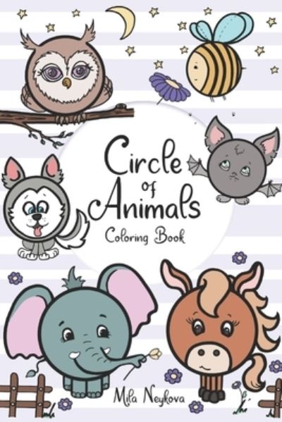 Cover for Vespertine Publishing · Coloring Book for Kids: Circle of Animals: Cute animals coloring book for toddlers, kindergarten and preschool age (Paperback Book) (2022)