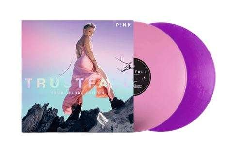 Cover for P!nk · TRUSTFALL (Tour Deluxe Edition) (LP) [Light Pink / Violet Semitransparent Tour Deluxe edition] (2023)