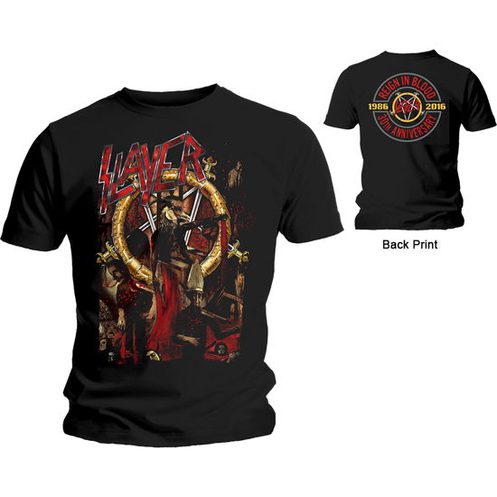 Slayer Unisex T-Shirt: Reign in Blood 30th Anniversary (Back Print) - Slayer - Merchandise -  - 5055979978619 - 