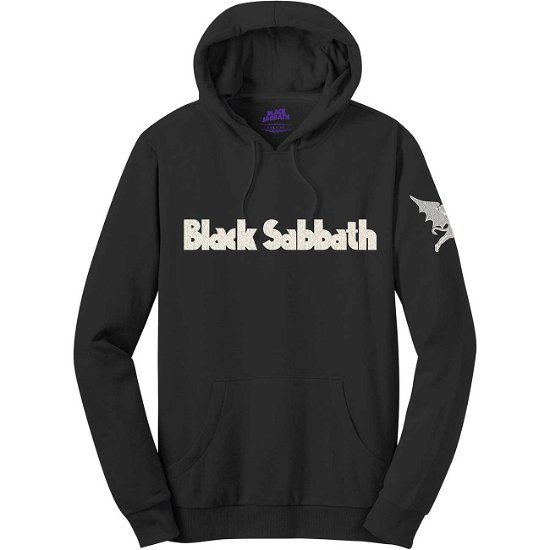 Black Sabbath Unisex Pullover Hoodie: Logo & Daemon (Applique) - Black Sabbath - Mercancía - ROCK OFF - 5056170666619 - 30 de diciembre de 2019