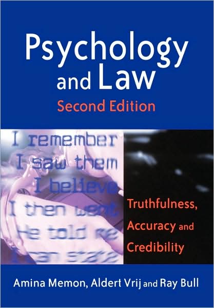 Cover for Memon, Amina A (University of Aberdeen, UK) · Psychology and Law: Truthfulness, Accuracy and Credibility - Wiley Series in Psychology of Crime, Policing and Law (Paperback Book) (2003)