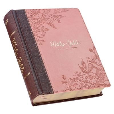 Cover for Christian Art Publishers · KJV Holy Bible, Note-taking Bible, Faux Leather Hardcover, King James Version, Pink / Brown Floral (Lederbuch) (2022)