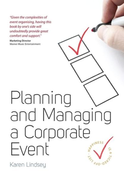 Cover for Karen Lindsey · Planning and Managing a Corporate Event (Paperback Book) (2011)