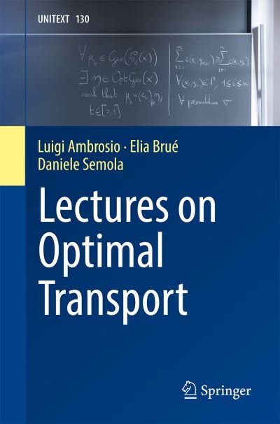 Cover for Luigi Ambrosio · Lectures on Optimal Transport - La Matematica per il 3+2 (Paperback Book) [1st ed. 2021 edition] (2021)