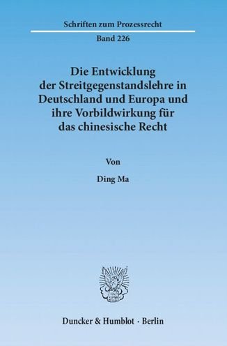 Cover for Ma · Die Entwicklung der Streitgegenstand (Bog) (2013)