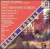 Quintet For Clarinet & St - Brahms / Schumann - Música - DELOS - 0013491370620 - 2 de novembro de 1999