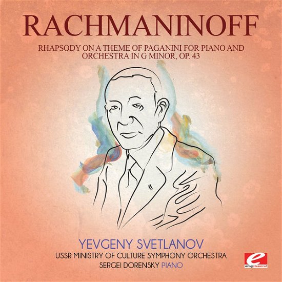 Cover for Rachmaninoff · Rhapsody on Theme Paganini Piano &amp; Orch G Min (CD) (2015)