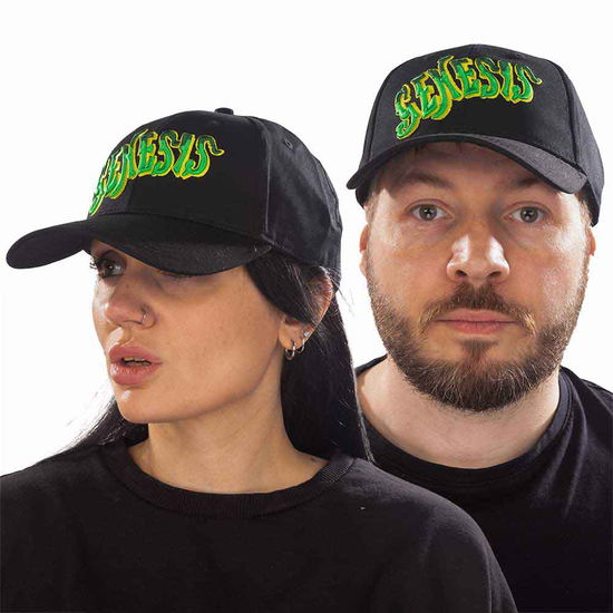 Cover for Genesis · Genesis Unisex Baseball Cap: Green Classic Logo (Klær) [Black - Unisex edition]