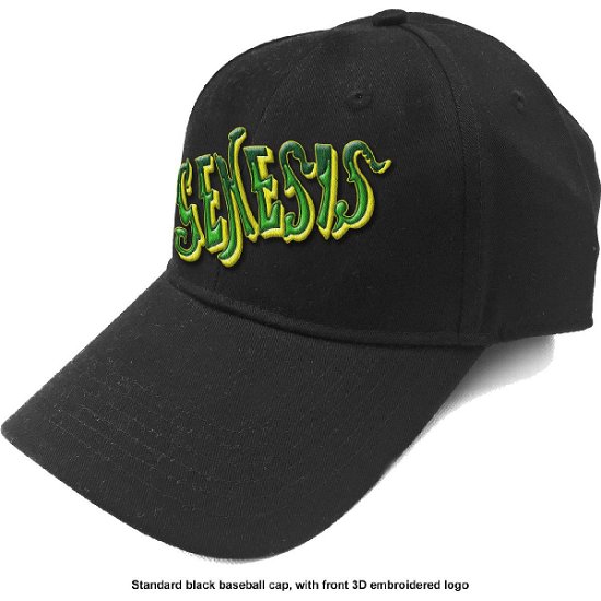 Cover for Genesis · Genesis Unisex Baseball Cap: Green Classic Logo (Klær) [Black - Unisex edition]